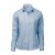 Light blue/white striped female stretch oxford shirt, comfort fit