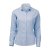 Light blue/white fine striped female stretch oxford shirt, loose fit