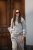 Woman luxury lightweight crewneck, grey melange