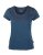Woman soft round neck t-shirt, navy melange