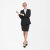 Traveller womens blazer long modern fit, black