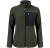 Womens pile fleece jacket, green/black