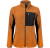 Womens pile fleece jacket, orange/black