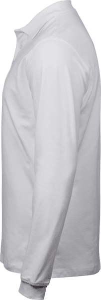 Zoom bild av Luxury Stretch Long Sleeve Polo White