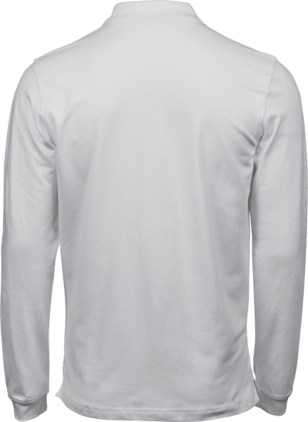 Zoom bild av Luxury Stretch Long Sleeve Polo White