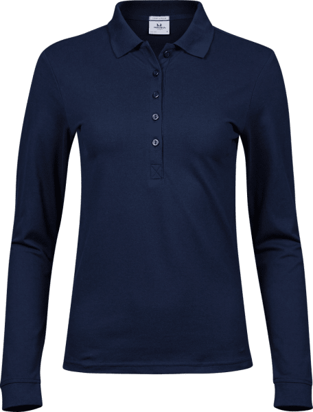 Zoom bild av Women's Luxury Stretch Long Sleeve Polo Navy