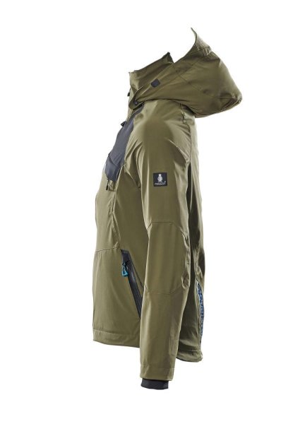 Zoom bild av Skaljacka, mossgrön/svart