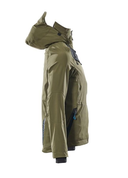 Zoom bild av Skaljacka, mossgrön/svart