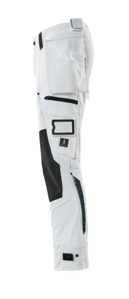 Zoom bild av Byxor med hängfickor, vit