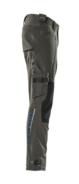 Zoom bild av Byxor med knäfickor, mörk antracite