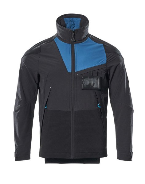 Zoom bild av Stretchjacka, svart/mörk petrolium