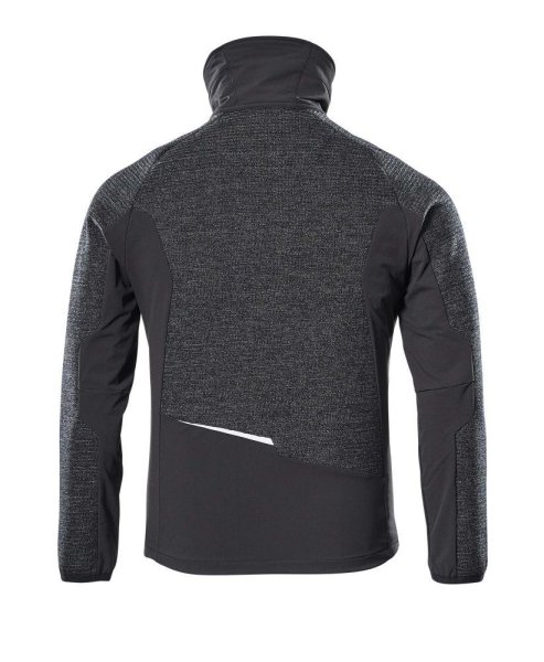 Zoom bild av Stickad jacka med blixtlås, svart