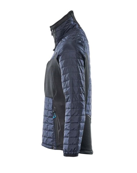 Zoom bild av Termojacka, mörk marin/svart