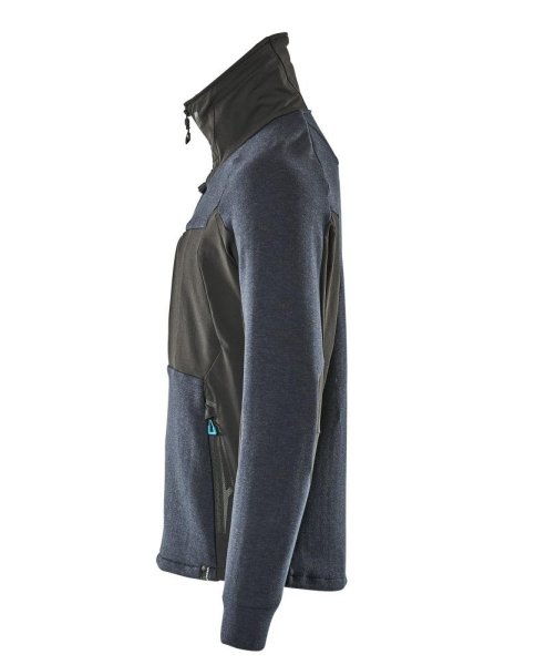 Zoom bild av Sweatshirt med blixtlås, mörk marin/svart