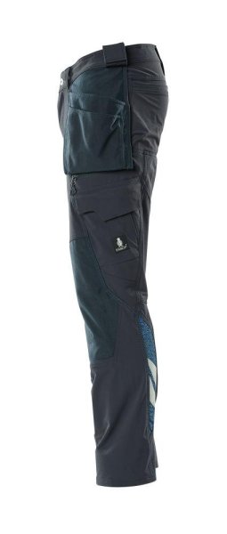 Zoom bild av Byxor med hängfickor, mörk marin