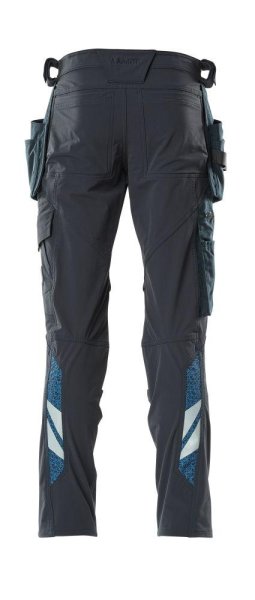 Zoom bild av Byxor med hängfickor, mörk marin