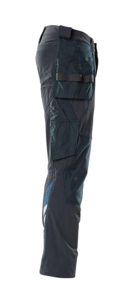 Zoom bild av Byxor med hängfickor, mörk marin