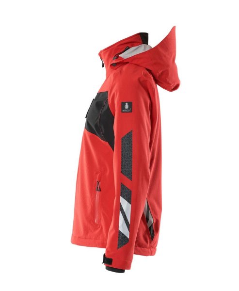 Zoom bild av Dam vinterjacka, signal röd/svart