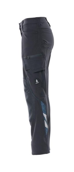 Zoom bild av Dam byxor med knäfickor, mörk marin