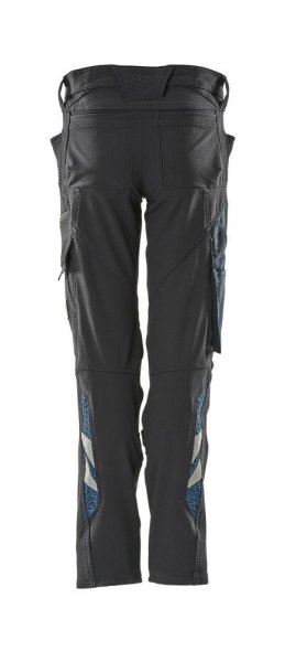 Zoom bild av Dam byxor med knäfickor, mörk marin