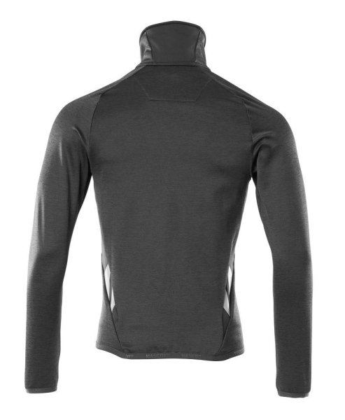 Zoom bild av Fleecetröja med blixtlås, svart