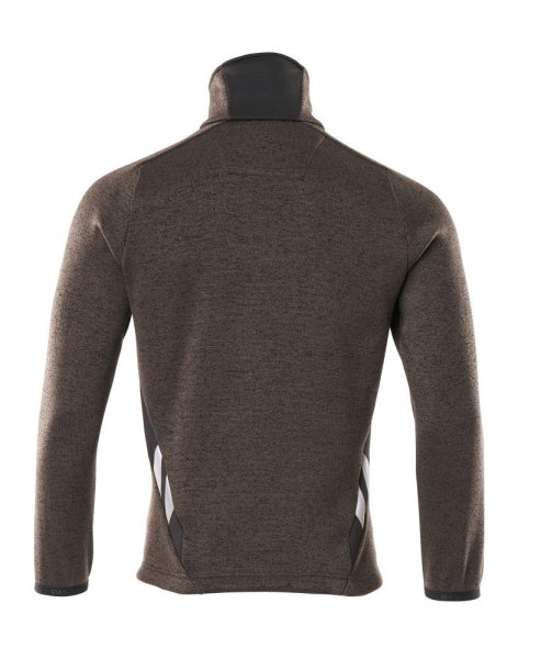 Zoom bild av Stickad tröja med blixlås, mörk antracite/svart