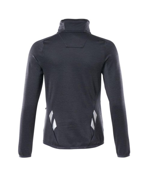 Zoom bild av Dam fleecetröja med blixlås, mörk marin