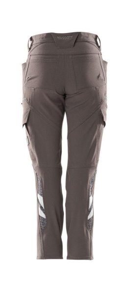 Zoom bild av Dam byxor med lårficka, mörk antracite