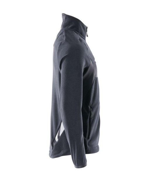 Zoom bild av Fleecejacka med blixlås, mörk marin