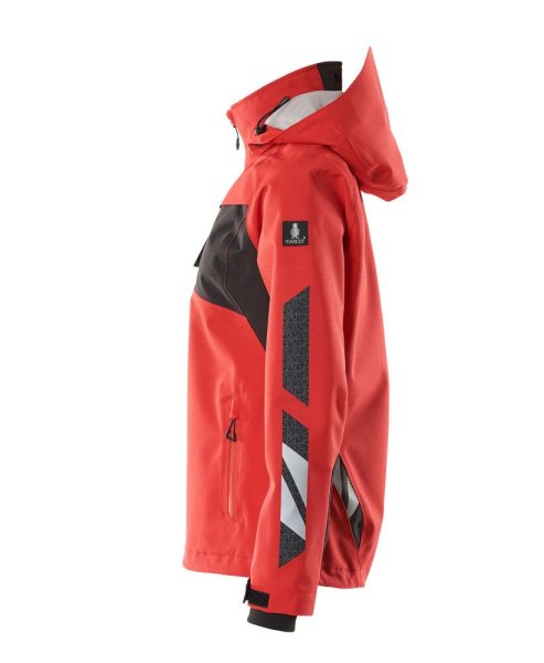 Zoom bild av Dam skaljacka, signal röd/svart