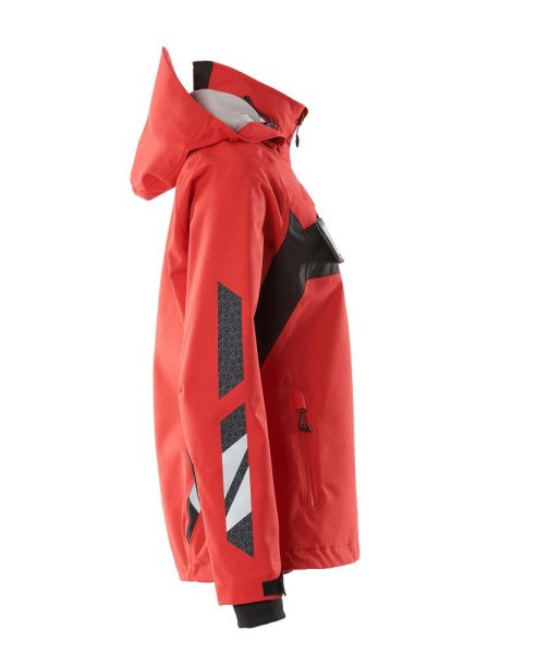 Zoom bild av Dam skaljacka, signal röd/svart