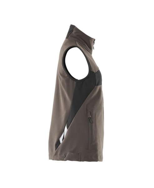 Zoom bild av Dam stretch väst, mörk antracite/svart