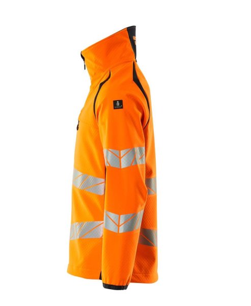 Zoom bild av Softshelljacka, orange/mörk marin