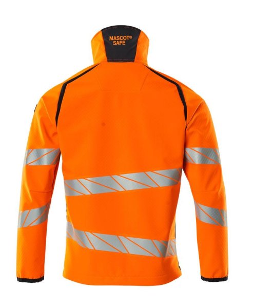 Zoom bild av Softshelljacka, orange/mörk marin