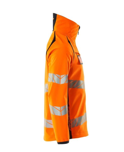 Zoom bild av Softshelljacka, orange/mörk marin