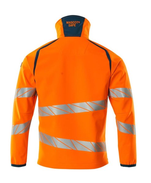 Zoom bild av Softshelljacka, orange/petrolium