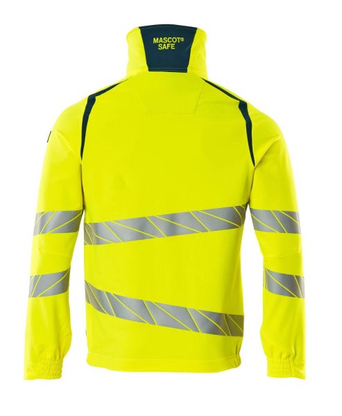 Zoom bild av Stretchjacka, gul/petrolium