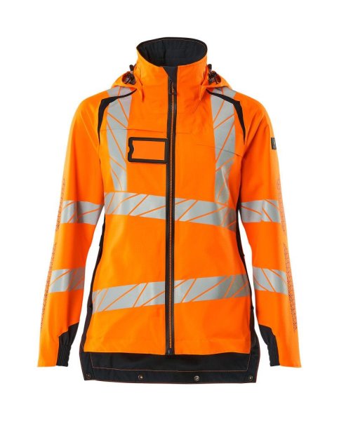 Zoom bild av Dam skaljacka, orange/mörk marin