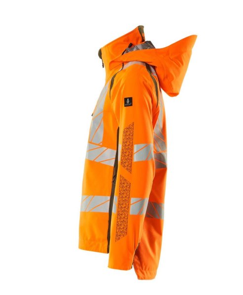 Zoom bild av Dam skaljacka, orange/mossgrön