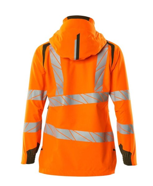 Zoom bild av Dam skaljacka, orange/mossgrön