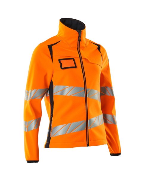 Zoom bild av Softshelljacka varsel dam, orange/marin