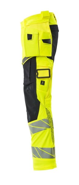 Zoom bild av Byxor med hängfickor, gul/mörk marin