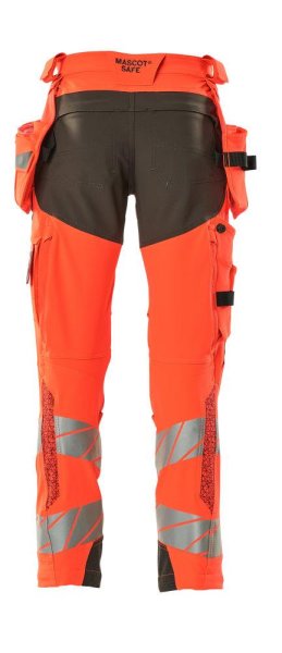 Zoom bild av Byxor med hängfickor, röd/mörk antracite