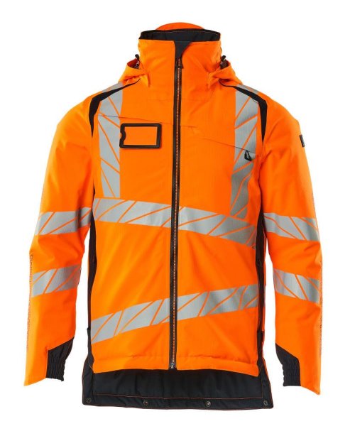 Zoom bild av Vinterjacka, orange/mörk marin