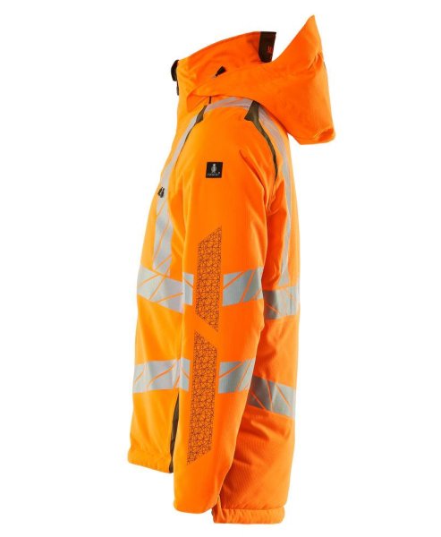 Zoom bild av Vinterjacka, orange/mossgrön