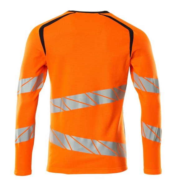 Zoom bild av Långärmad t-shirt, orange/mörk marin