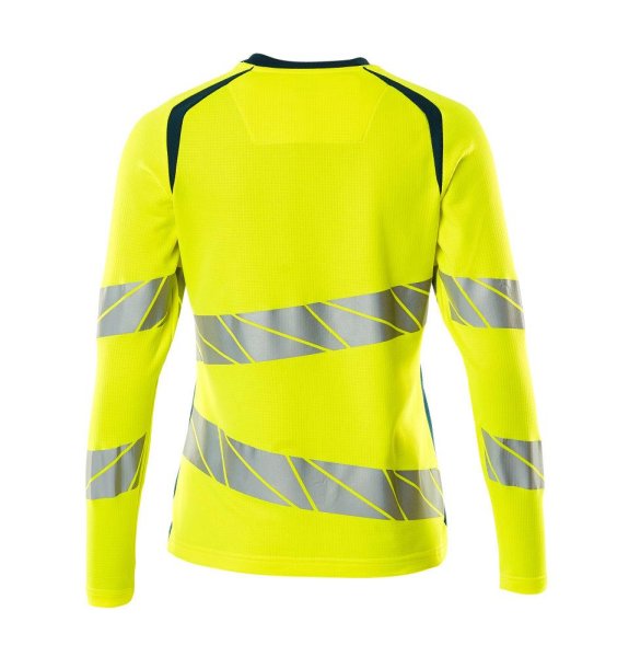 Zoom bild av Dam långärmad t-shirt, gul/petrolium