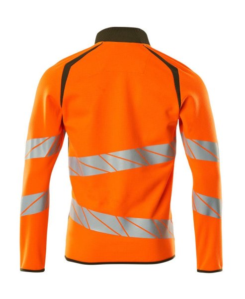 Zoom bild av Sweatshirt med blixtlås, orange/mossgrön