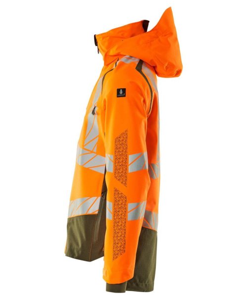 Zoom bild av Skaljacka, orange/mossgrön