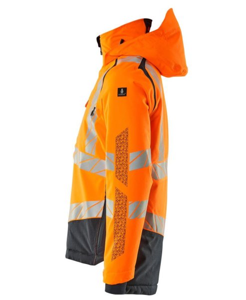 Zoom bild av Vinterjacka, orange/mörk marin